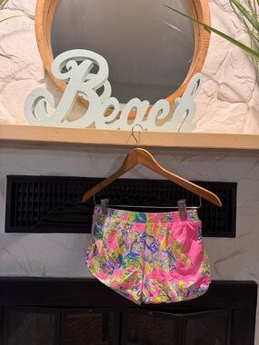 Lilly Pulitzer Pink Tropical Floral Girls' Shorts
